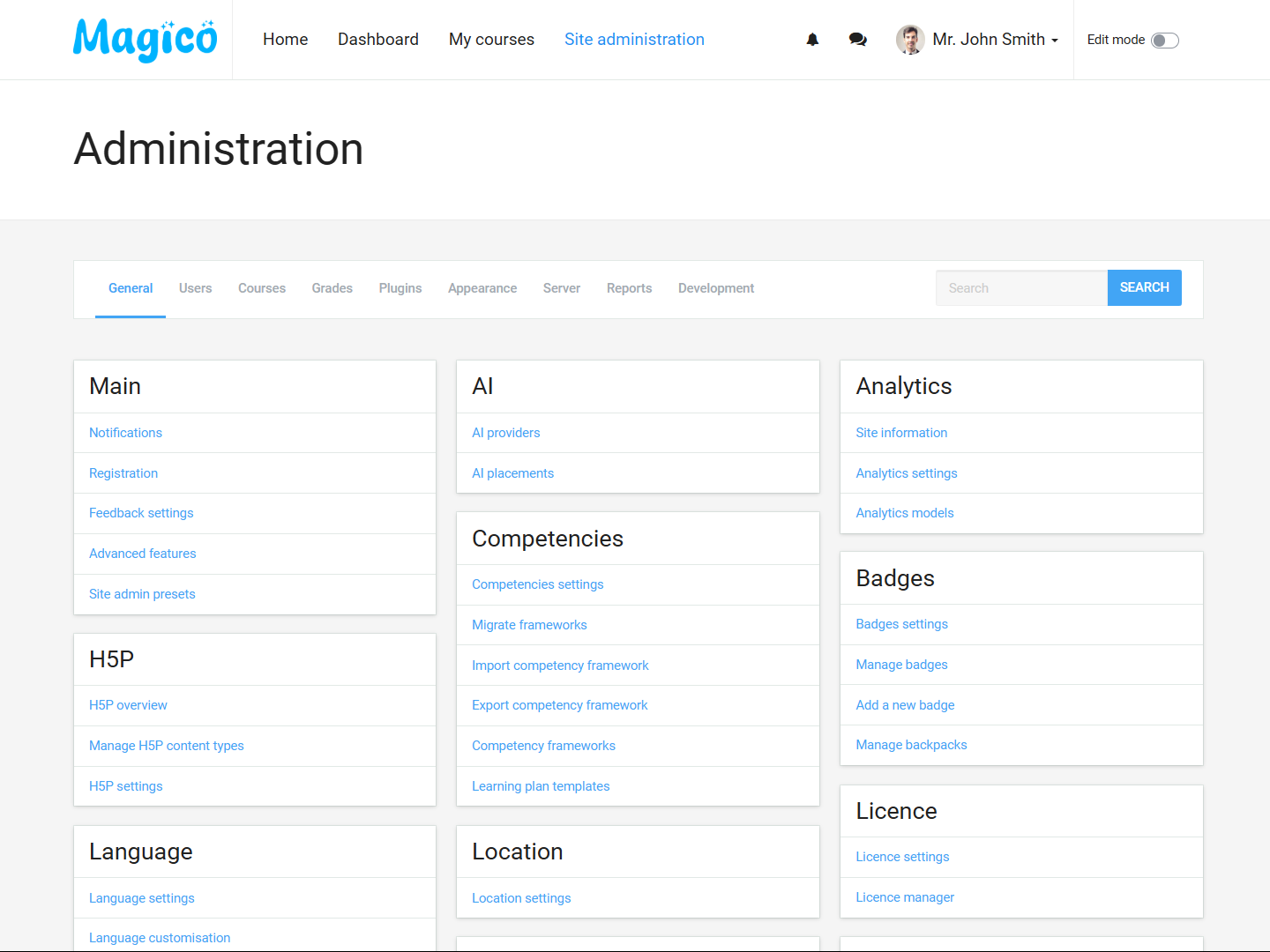 Magic LMS Admin Controls 1
