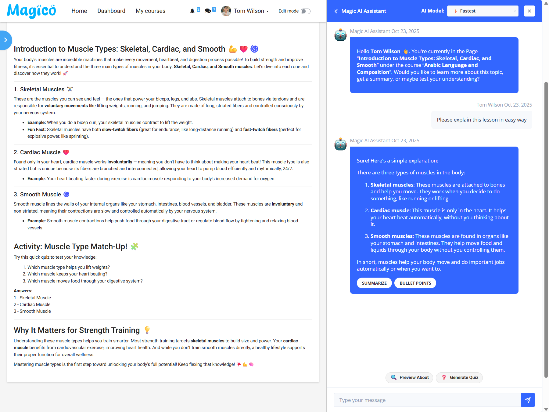 Magic LMS AI Student Support Chat 1