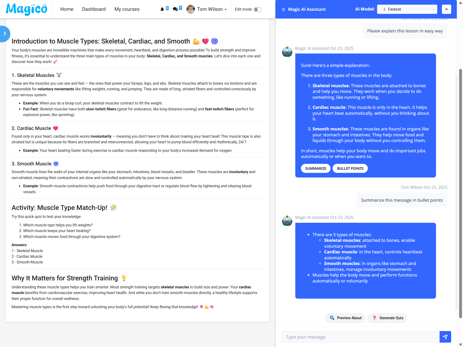 Magic LMS AI Student Support Chat 2