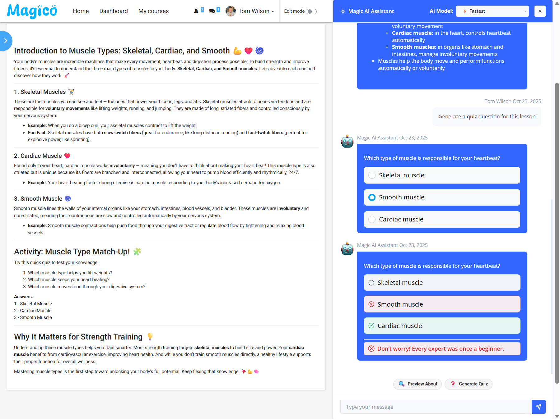 Magic LMS AI Student Support Chat 3